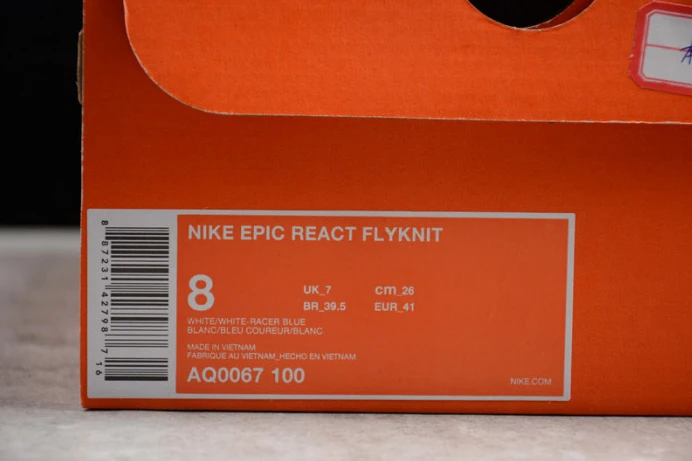 Fashionable nike epic react flyknit “white fusion” aq0067- 3305