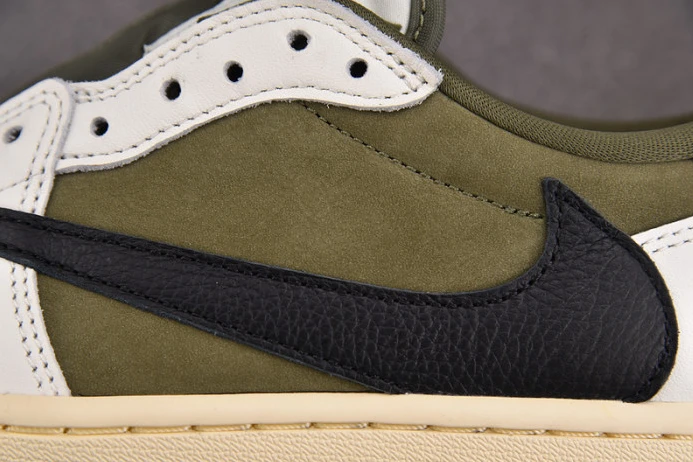 Fashionable travis scott x air jordan 1 low og “medium olive” dm7866- 1366