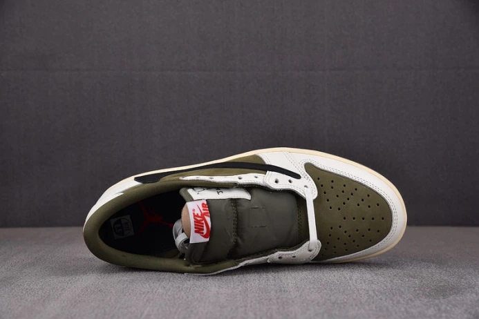 Fashionable travis scott x air jordan 1 low og “medium olive” dm7866- 1366
