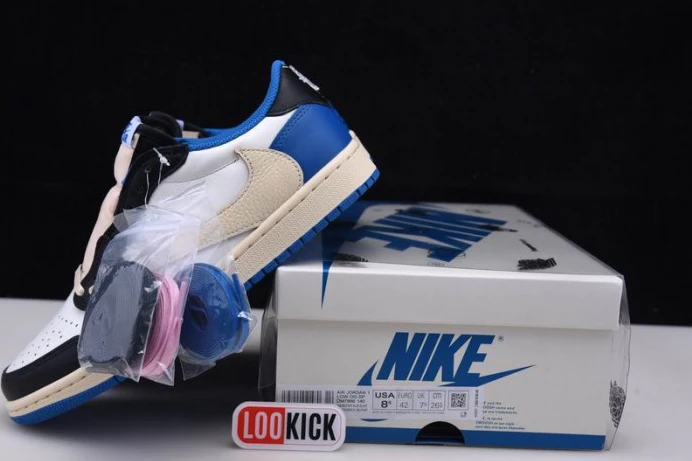 Fragment Design x Travis Scott x Air Jordan 1 Retro Low DM7866- Fashionable 813