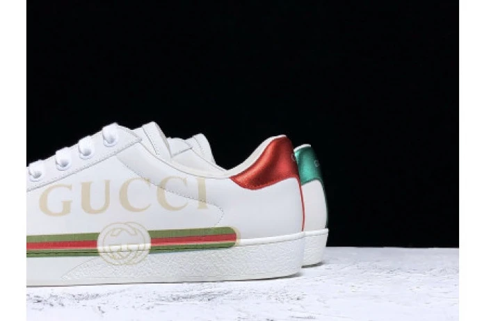 GUCC ACE EMBROIDERED LOW-TOP SNEAKER WHITE WITH LOGO SmartChoice 2915