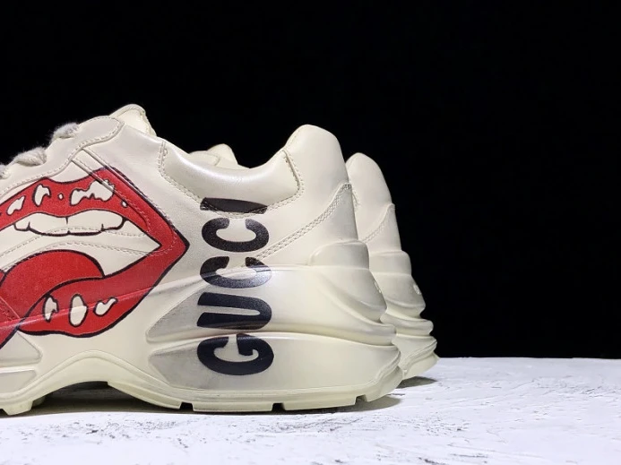 GUCC Rhyton Sneaker With Mouth Print 552089 A9L00 Fashionable 2905