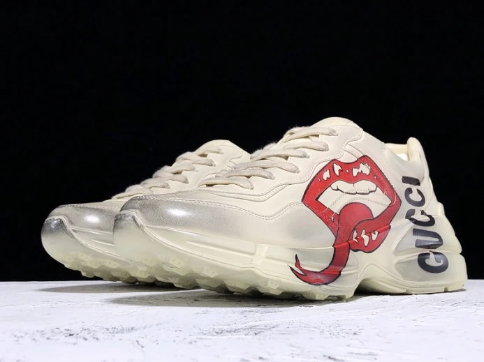 GUCC Rhyton Sneaker With Mouth Print 552089 A9L00 Fashionable 2905
