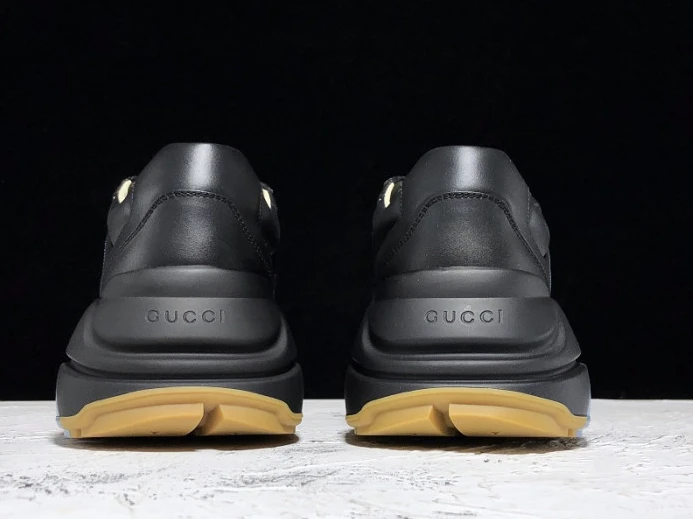 GUCC Rhyton Web Print Leather Sneaker 523535 DRW00 Fashionable 2902