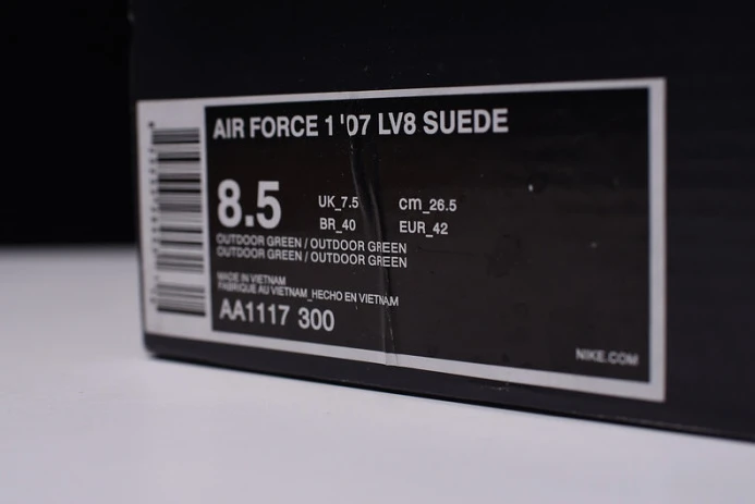 GoAnywhere nike air force 1 ´07 lv8 suede outdoor green brand aa1117- 3107