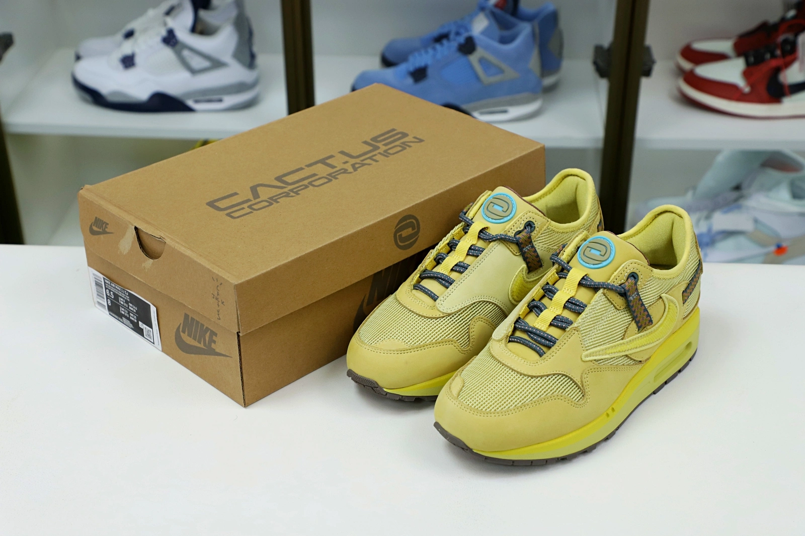 1st Kicks GoodFit Kimikick TRAVIS SCOTT X NIKE AIR MAX 1 WHEAT DO9392- 3478