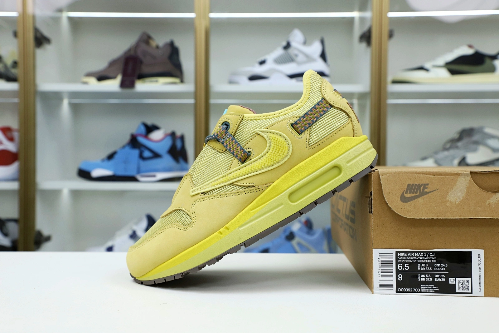 1st Kicks GoodFit Kimikick TRAVIS SCOTT X NIKE AIR MAX 1 WHEAT DO9392- 3478