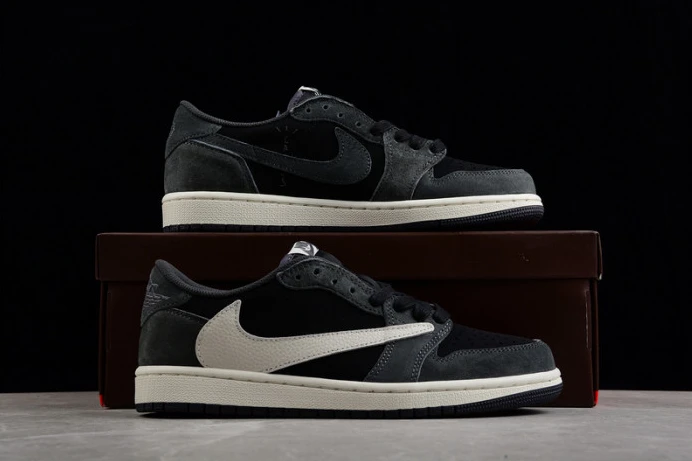 GoodFit travis scott x air jordan 1 low og “black phantom” dm7866- 1646