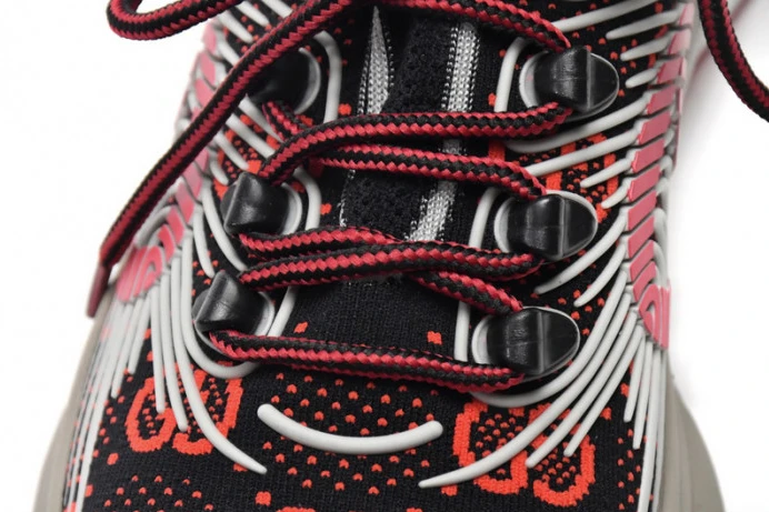 Gucc Run Sneakers Black Red SmartChoice 2889