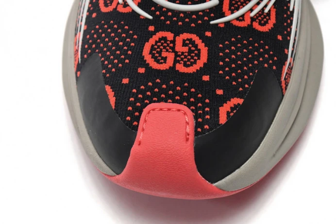 Gucc Run Sneakers Black Red SmartChoice 2889