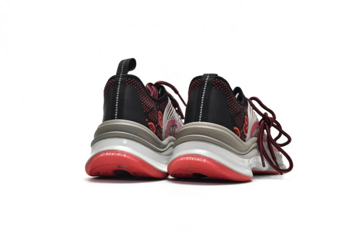 Gucc Run Sneakers Black Red SmartChoice 2889