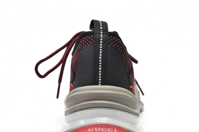 Gucc Run Sneakers Black Red SmartChoice 2889