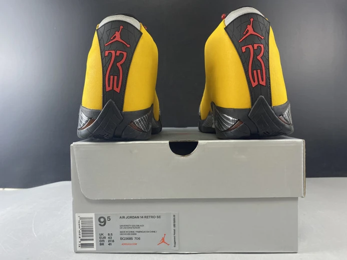 HighQuality AIR JORDAN 14 RETRO UNIVERSITY GOLD BQ3685- 722