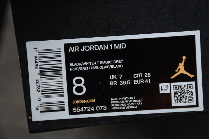 HighQuality AIR Jordan 1 Mid White Shadow 554724- 836