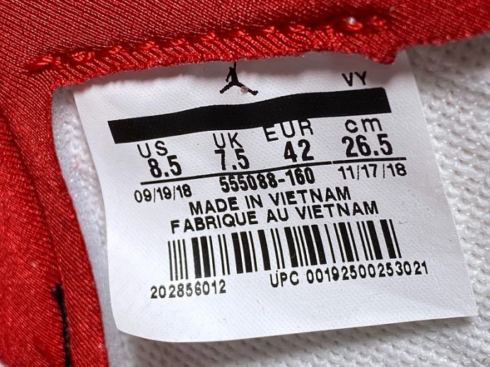 HighQuality Air Jordan 1 Retro High OG "Phantom" Gym Red 555088- 897