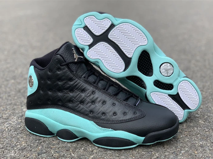 HighQuality Air Jordan 13 Retro Black Island Green 414571- 1145