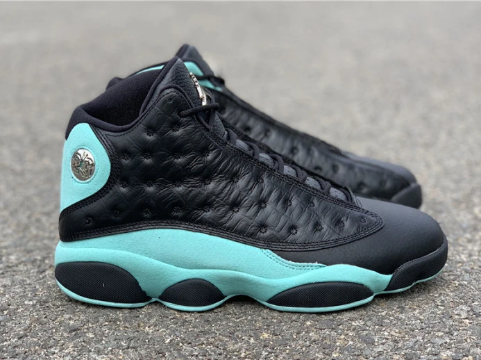 HighQuality Air Jordan 13 Retro Black Island Green 414571- 1145