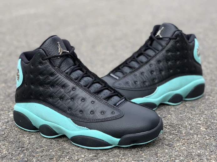HighQuality Air Jordan 13 Retro Black Island Green 414571- 1145