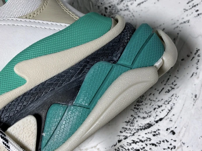 HighQuality Balencaiga Triple S White Grey Turquoise (W) 524039 W09OH 2538