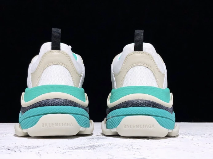 HighQuality Balencaiga Triple S White Grey Turquoise (W) 524039 W09OH 2538