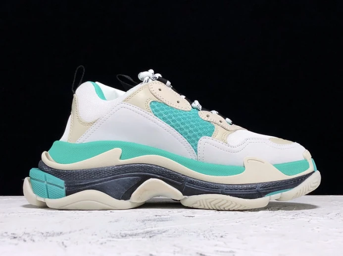 HighQuality Balencaiga Triple S White Grey Turquoise (W) 524039 W09OH 2538