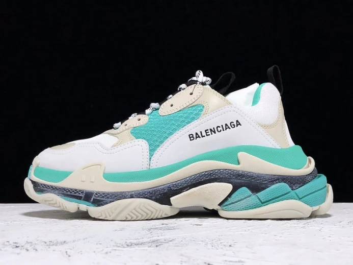 HighQuality Balencaiga Triple S White Grey Turquoise (W) 524039 W09OH 2538