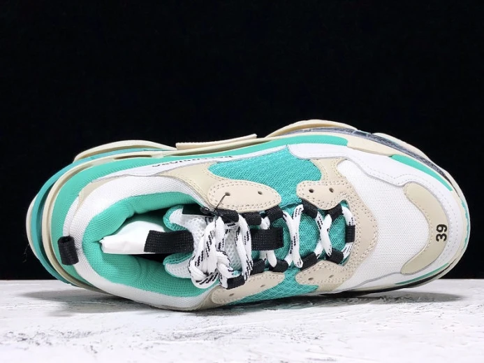 HighQuality Balencaiga Triple S White Grey Turquoise (W) 524039 W09OH 2538