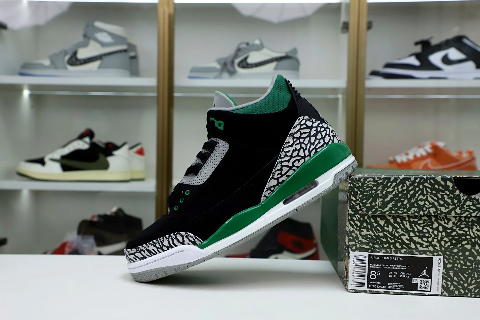 HighQuality Kimikick AIR JORDAN 3 PINE GREEN 2024