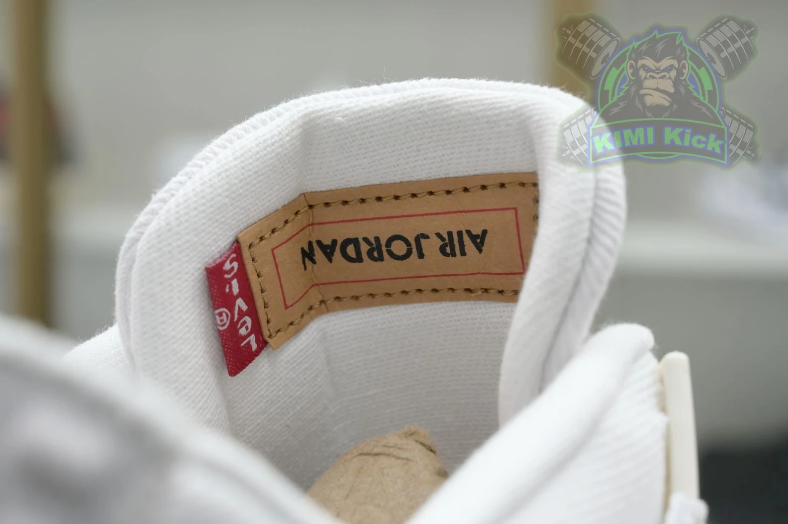 HighQuality Kimikick Jordan Air Jordan 4 levis white (levis tag) 1864