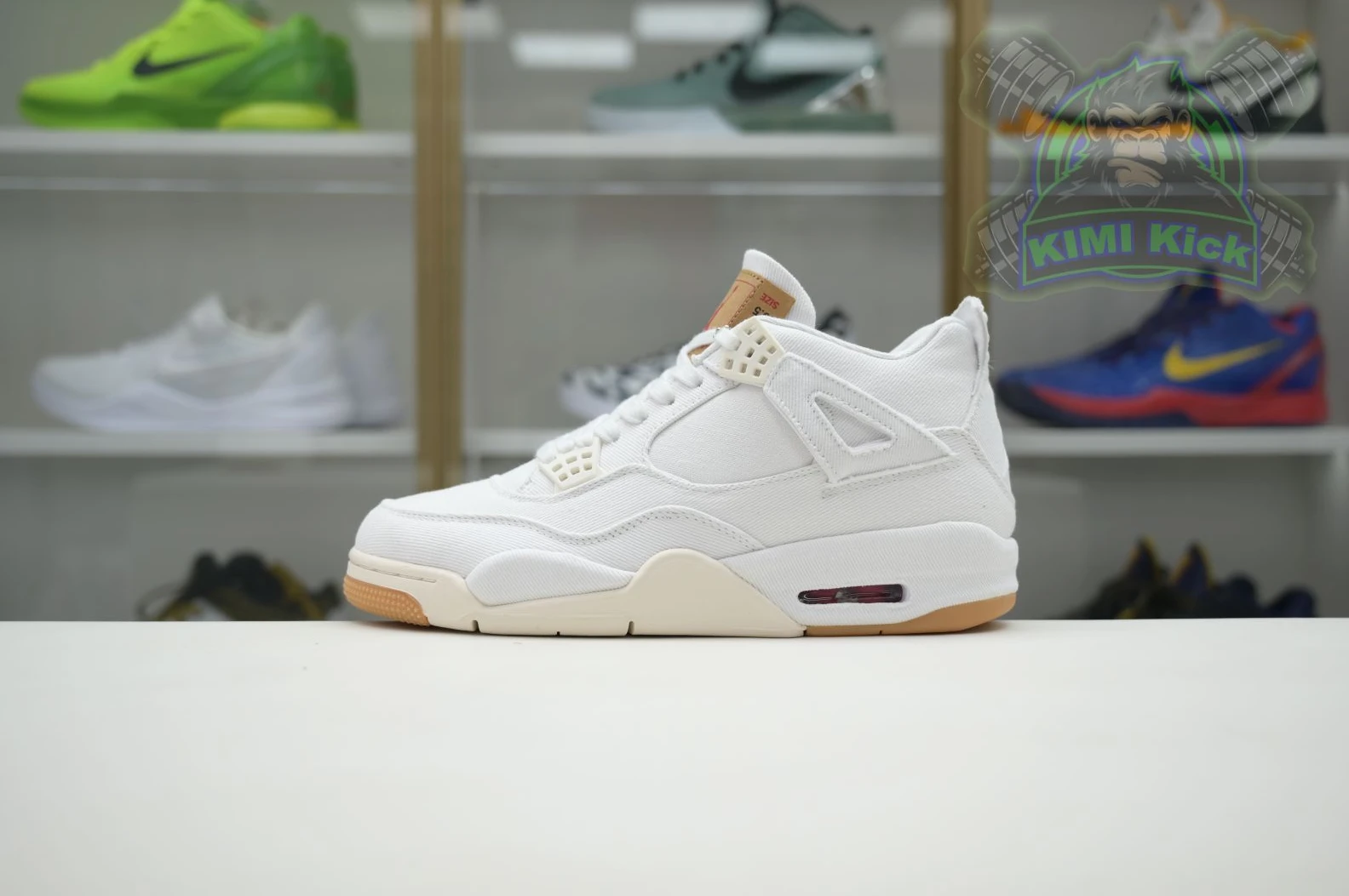 HighQuality Kimikick Jordan Air Jordan 4 levis white (levis tag) 1864