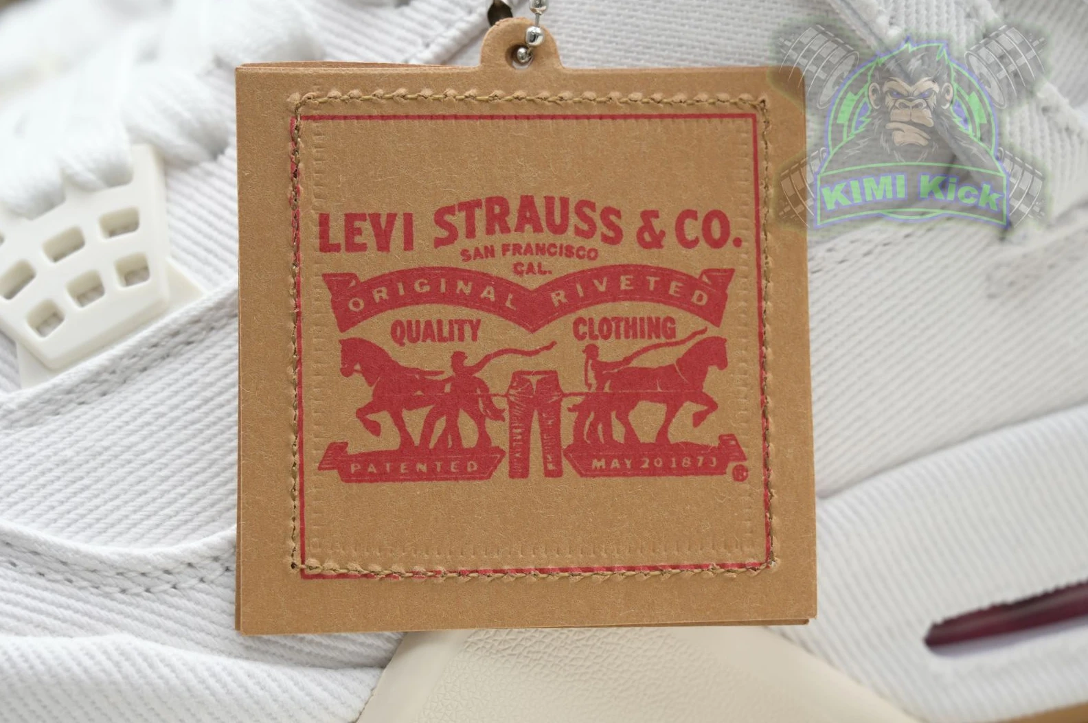 HighQuality Kimikick Jordan Air Jordan 4 levis white (levis tag) 1864