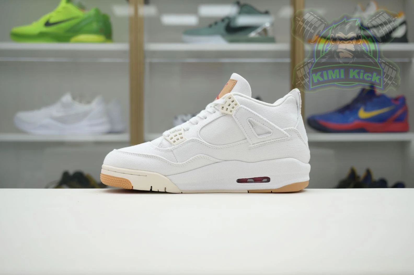 HighQuality Kimikick Jordan Air Jordan 4 levis white (levis tag) 1864