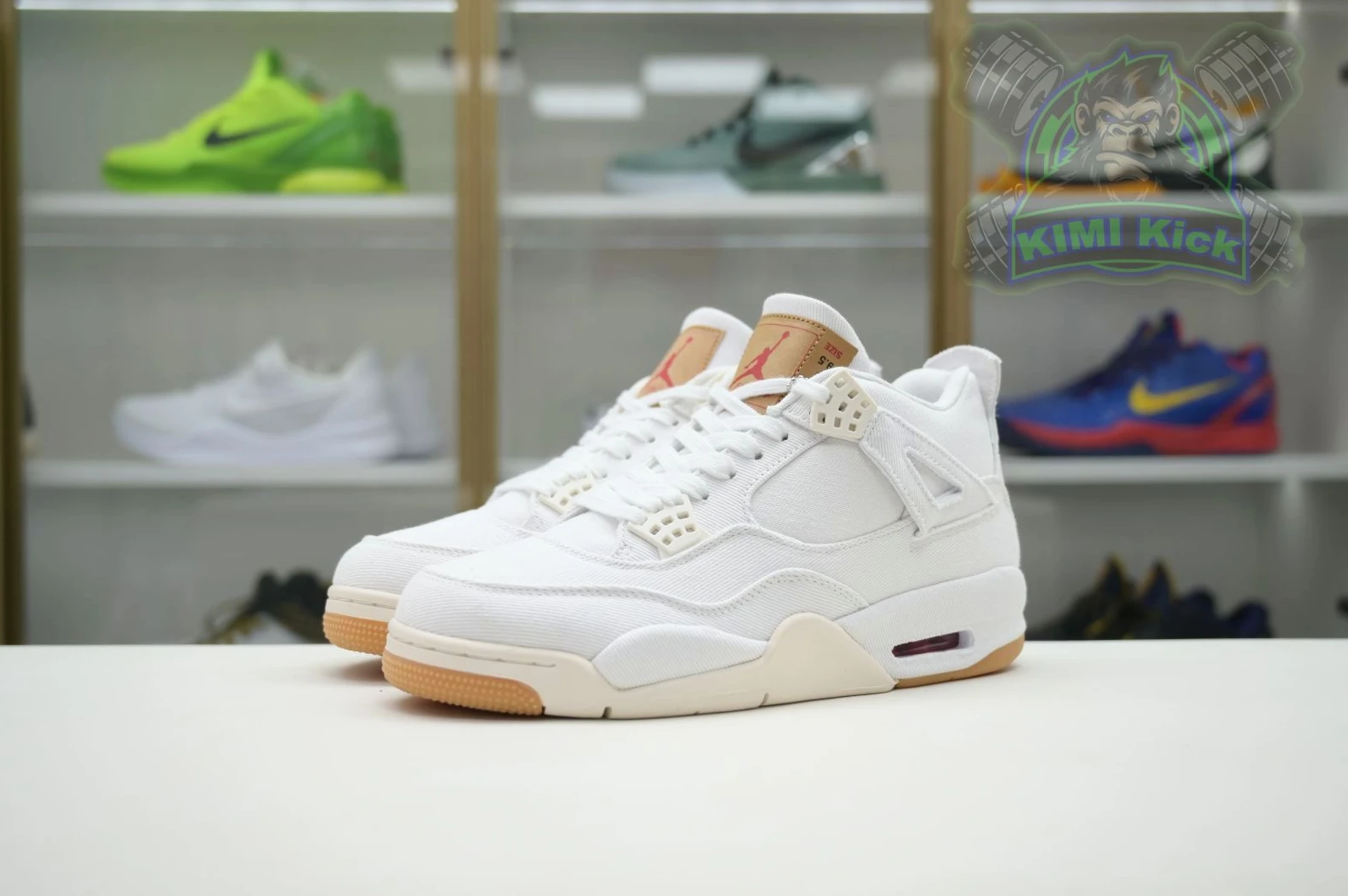 HighQuality Kimikick Jordan Air Jordan 4 levis white (levis tag) 1864