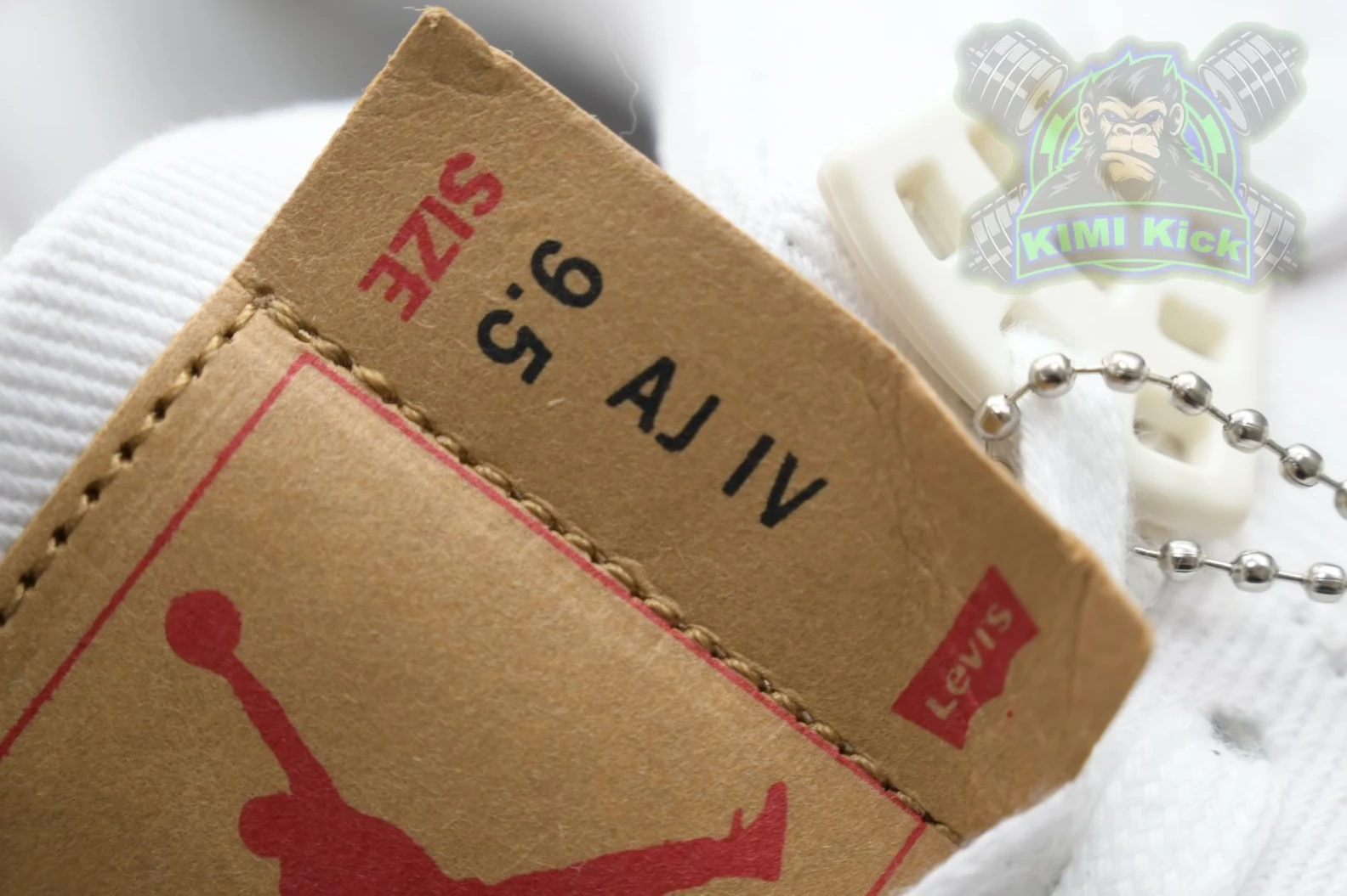 HighQuality Kimikick Jordan Air Jordan 4 levis white (levis tag) 1864