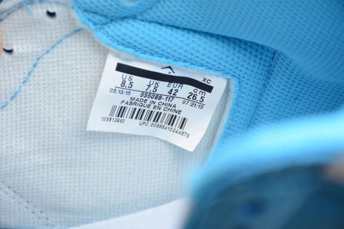 HighQuality air jordan 1 retro high og unc 555088- 1274