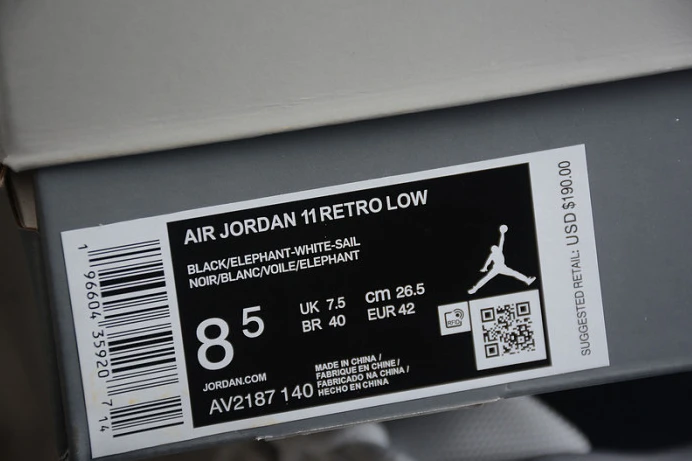 HighQuality air jordan 11 low ‘cement grey’ av2187- 1380
