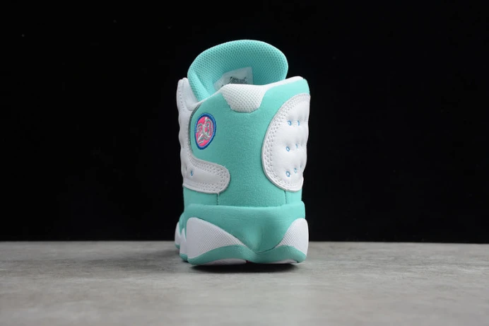 HighQuality air jordan 13 retro white soar green pink (gs) 439358- 1438