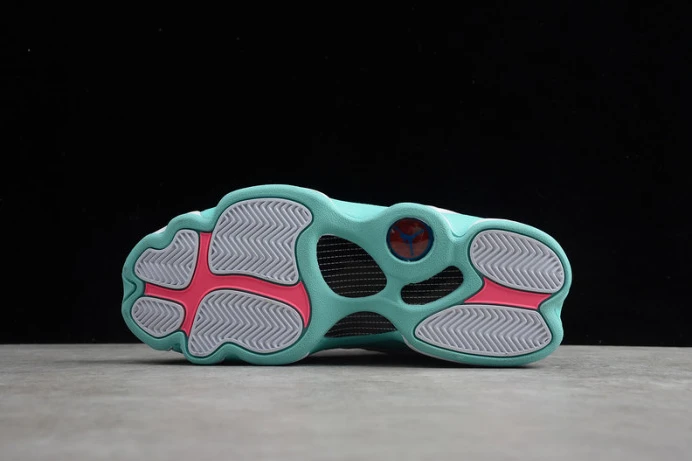 HighQuality air jordan 13 retro white soar green pink (gs) 439358- 1438