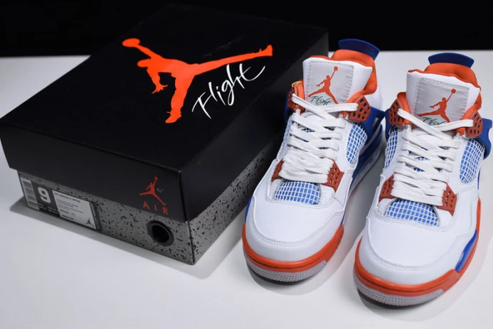 HighQuality air jordan 4 white bright crimson-royal blue 308497- 1823
