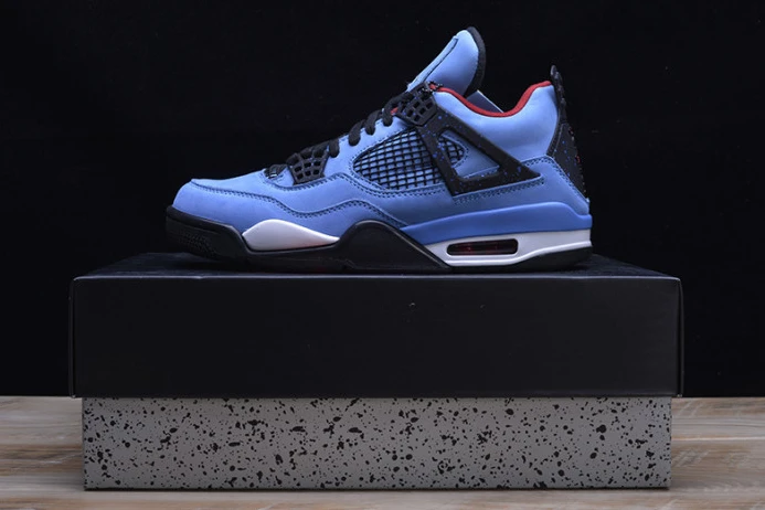 HighQuality travis scott x air jordan 4 “houston oilers” university blue 308497- 1179