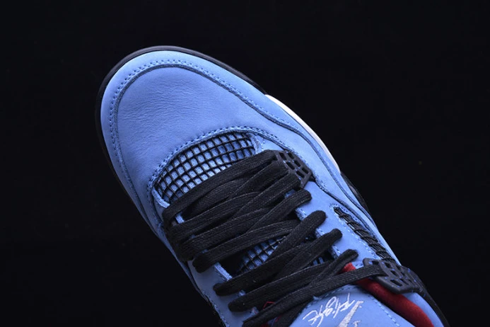 HighQuality travis scott x air jordan 4 “houston oilers” university blue 308497- 1179