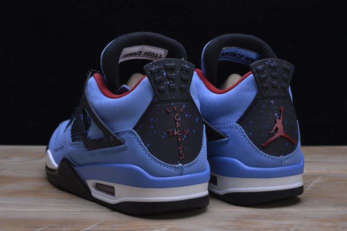 HighQuality travis scott x air jordan 4 “houston oilers” university blue 308497- 1179