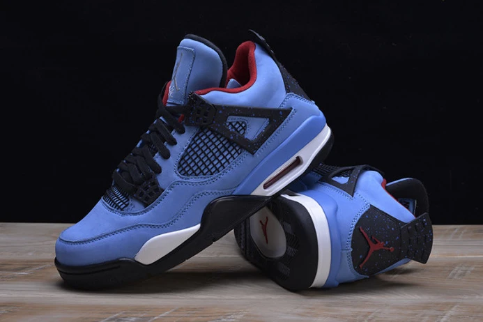 HighQuality travis scott x air jordan 4 “houston oilers” university blue 308497- 1179