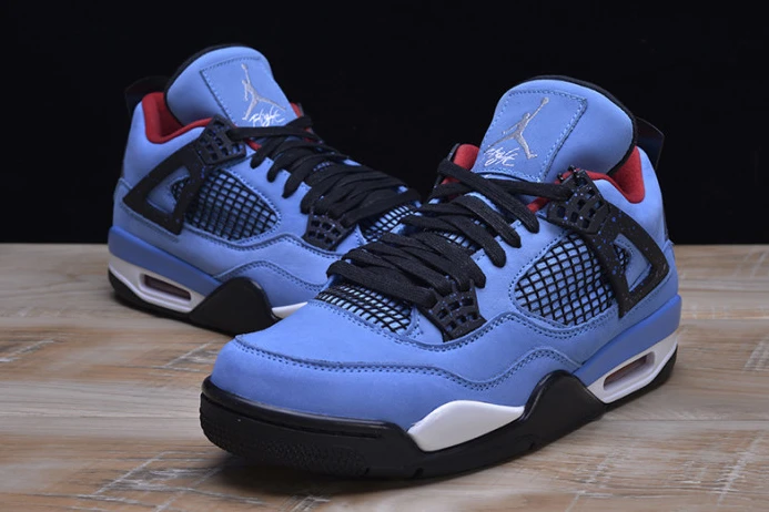 HighQuality travis scott x air jordan 4 “houston oilers” university blue 308497- 1179
