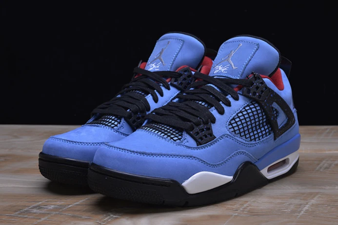 HighQuality travis scott x air jordan 4 “houston oilers” university blue 308497- 1179