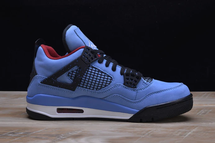 HighQuality travis scott x air jordan 4 “houston oilers” university blue 308497- 1179