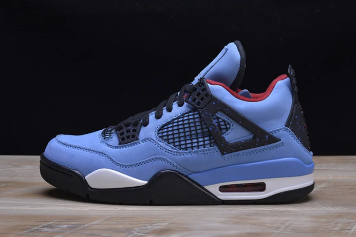 HighQuality travis scott x air jordan 4 “houston oilers” university blue 308497- 1179