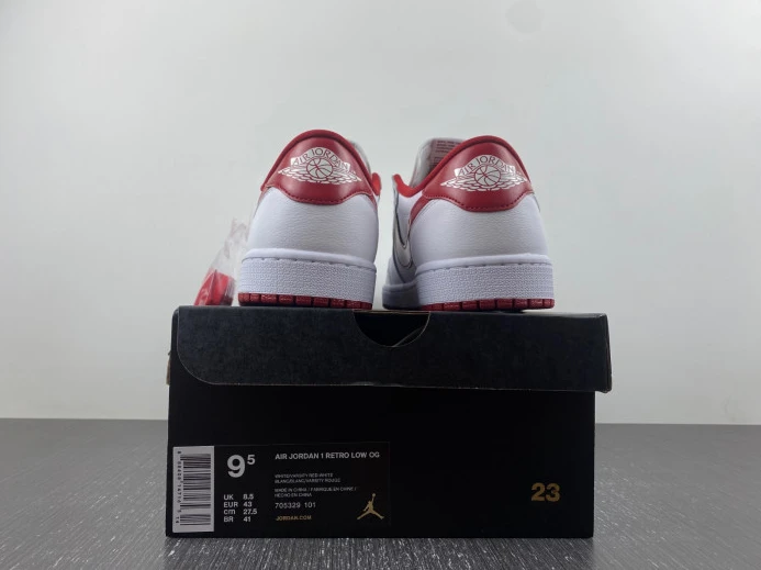 Jordan 1 Retro Low White Varsity Red 705329- DailyWear 755