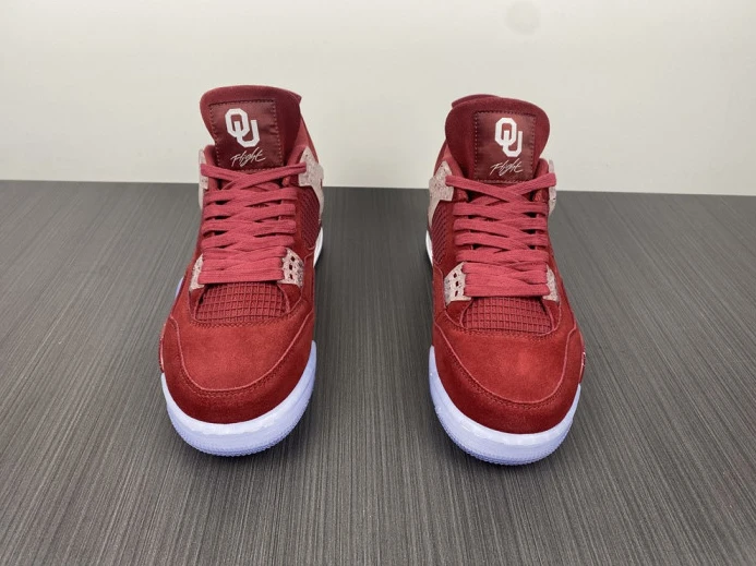 Jordan 4 Retro Oklahoma Sooners PE AJ4- Popular 1016