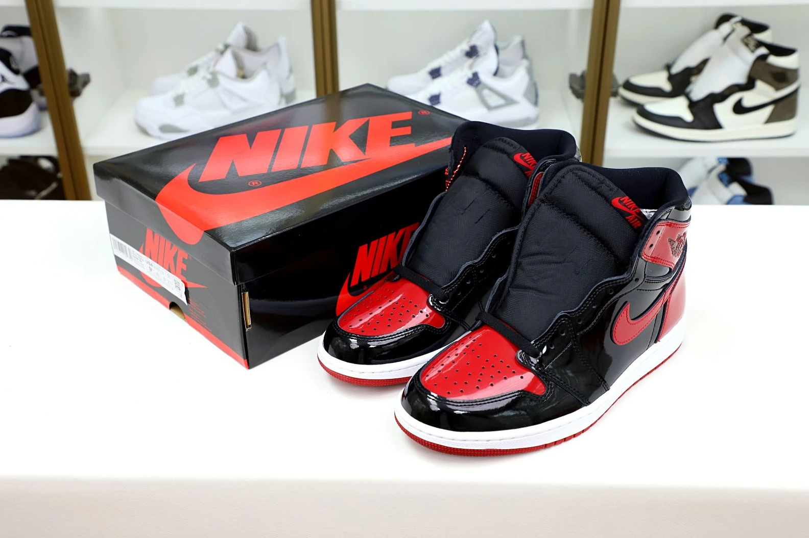 Kimikick AIR JORDAN 1 HIGH OG BRED PATENT DailyWear 2029